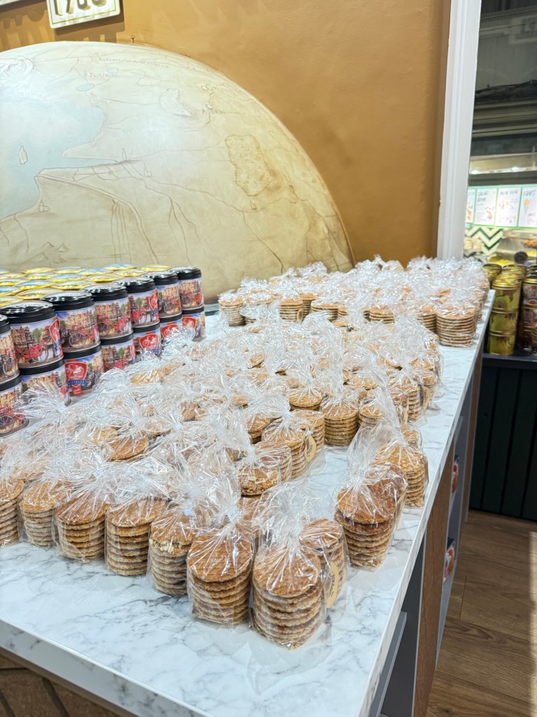 Stroopwafels for sale in Stroopperie in Amsterdam. 
