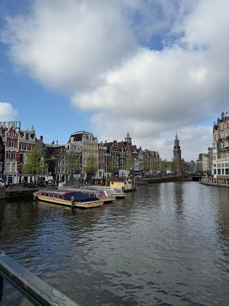Beautiful canal view in Amsterdam. 